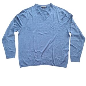 Brooks Brothers BrooksTech Merino V-Neck Pullover Lightweight Sweater L